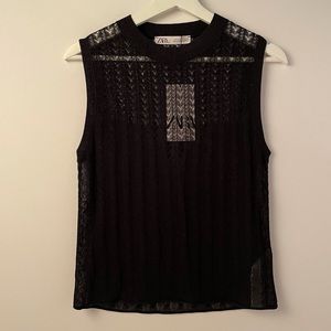 Zara Sheer Shimmer Knitted Top